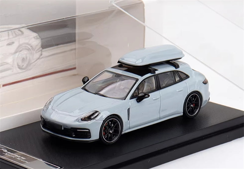 1:64 Porsche Panamera Sport Turismo Travel version Limited Edition 499pcs ONLY  Sky Gray Ghost Player DIECAST Model