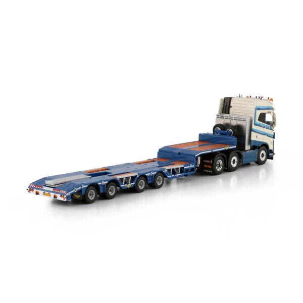 1:50 VOLVO SCHOONES FH5 6X2 SEMI LOW LOADER 4 AXLE WSI Diecast Model