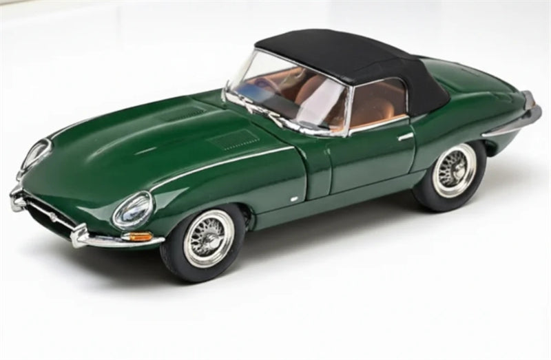 GFCC 1961 Jaguar E-Type Roadster Convertible British Green Limited Edition 499PCS ONLY RHD 1:64 car Pre-built Model view4