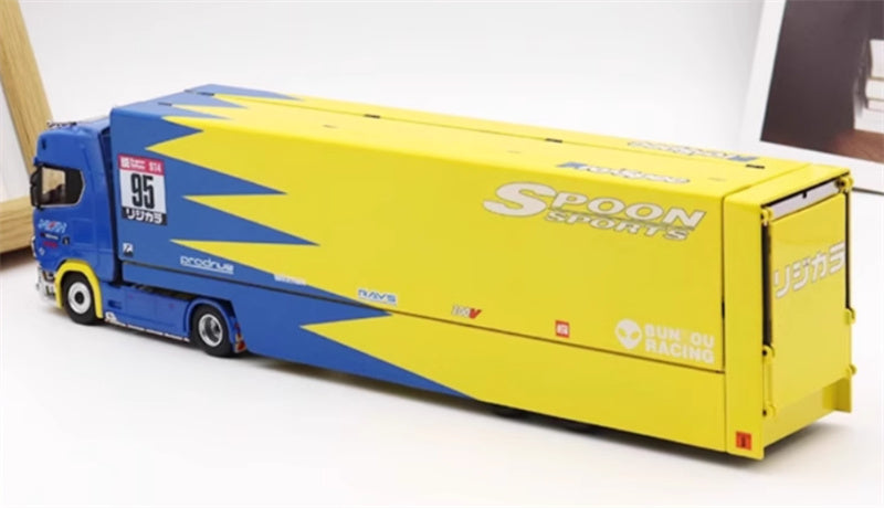 Star Model Scania S730 double decker transport vehicle SPOON 1:64 Truck Pre-built Model