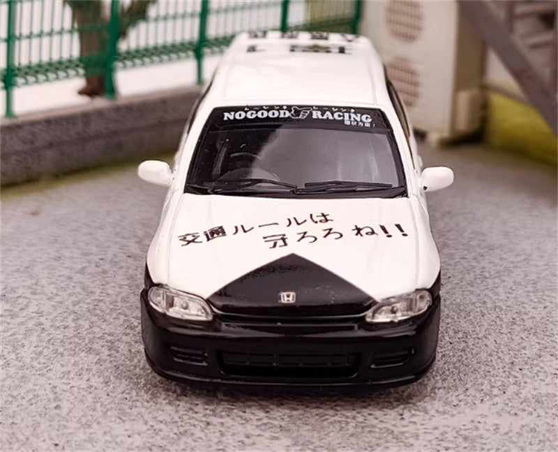SW Honda Civic EG6 Osaka JDM Police Car Limited Edition 499PCS 1:64 Car Pre-built Model view5