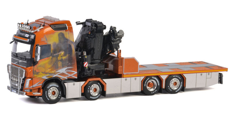WSI  VOLVO FH4 GLOBETROTTER XL 8x2 TAG AXLE FASSI 1100 JIB Norrtransport 1:50 Truck Pre-built Model
