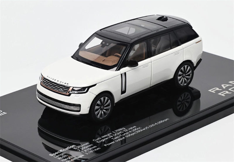 1:43 Land Rover Range Rover Honor Genesis 2022 White - Black Top  LCD MODELS Extended Edition DIECAST Car Model