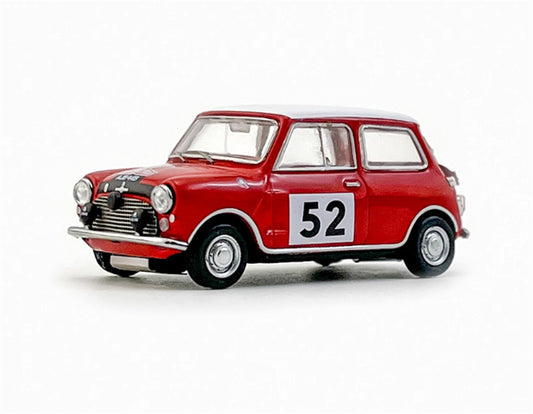 GCD Morris Cooper S Rallye Monte-Carlo 1965 Champion Car # 52 Red Right-hand drive 1:64 Car Pre-built Model view1