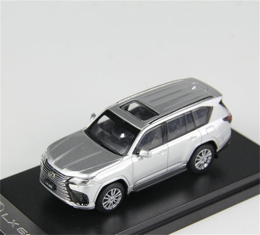 LCD-MODELS Lexus LX600 SUV Titanium Silver 1:64 car Pre-built Model view2