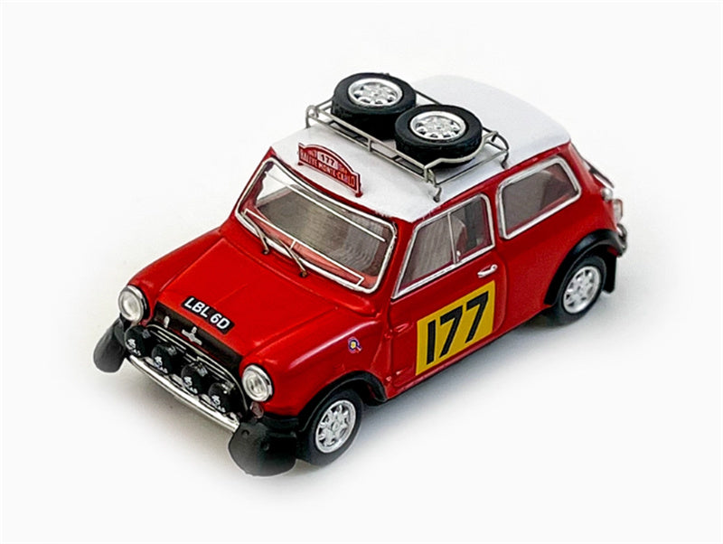 GCD Morris Cooper S Rallye Monte-Carlo 1967 #177 Red Right hand drive 1:64 Car Pre-built Model view5