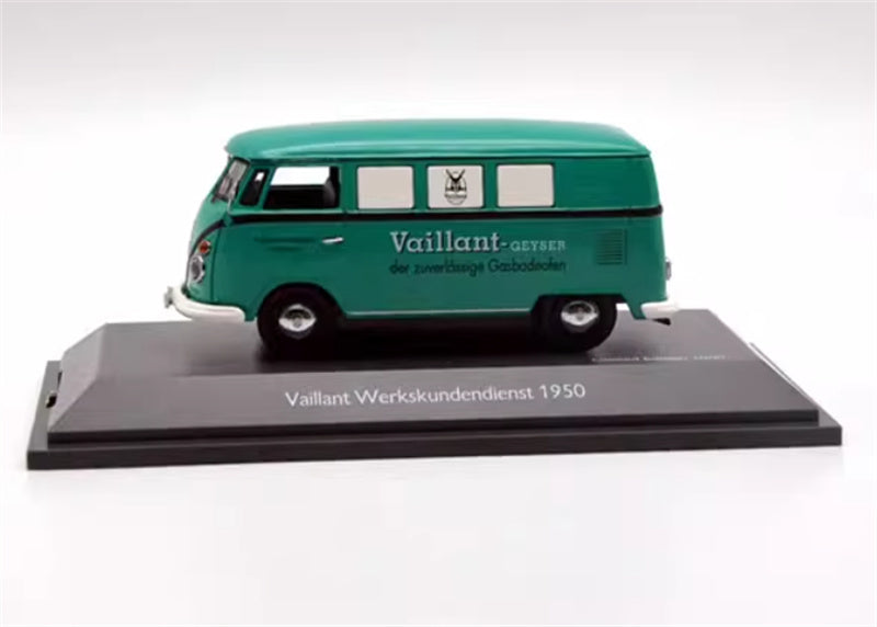 Schuco Volkswagen VW Type 1 van Vaillant Werkskundendienst 1950 cyan Limited Edition 1000PCS ONLY 1:43 Car Pre-built Model view3