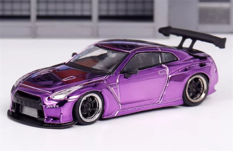 LMLF MODEL Nissan GT-R R35 Pandem Rocket Bunny Electroplating purple Limited Edition 500PCS ONLY 1:64 Car Pre-built Model view1