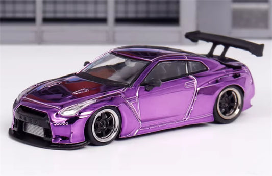 LMLF MODEL Nissan GT-R R35 Pandem Rocket Bunny Electroplating purple Limited Edition 500PCS ONLY 1:64 Car Pre-built Model view1