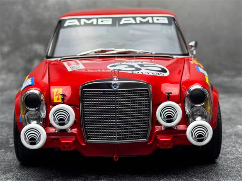 1:18 Mercedes Benz AMG 300SEL 6.8 24h Spa 1971 Porco Rosso  MINICHAMPS #35 DIECAST Car Model
