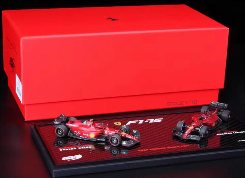 1:43 BBR MODELS 2022 Ferrari F1-75 Bahrain GP CHARLES #16 & 2nd CARLOS #55 LTD view10