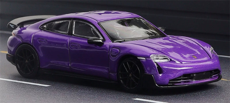 1:64 Porsche Taycan Turbo GT Purple Trends Hobby DIECAST Civil Car Model