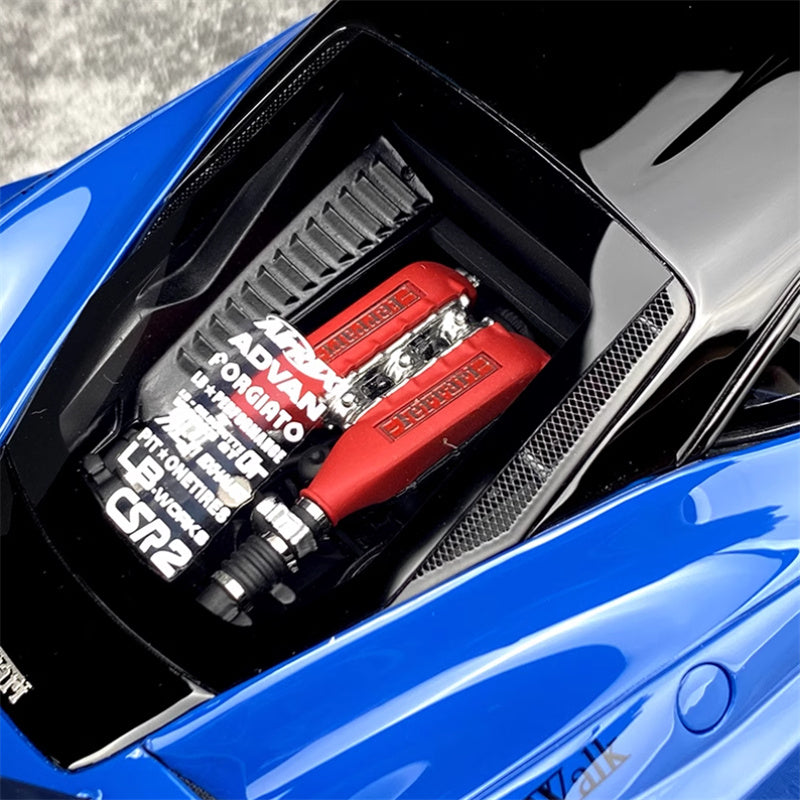 ARES MODEL Ferrari 458GT sports car Limited Edition Blue 1:18 Resin Car