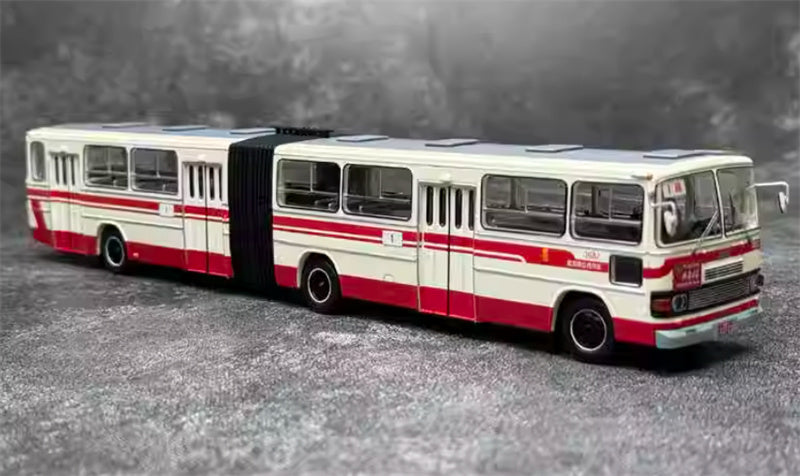Beijing Public Transport Jinghua BK670 Yellow River Grand Passage 1 Road League member articulated bus red 1:64 Bus Pre-built Model view6