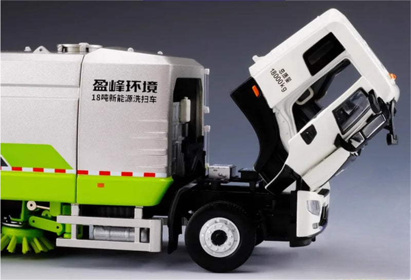 INE ENVIRO New energy 18 ton washing and sweeping vehicle Sand ash 1:35 Truck Pre-built Model