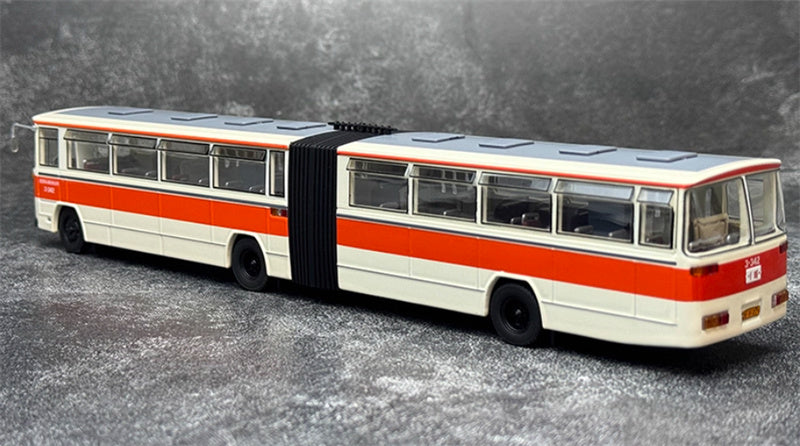 Beijing Public Transport BG670 1 Road articulated bus tangerine orange 1:64 Bus Pre-built Model view4