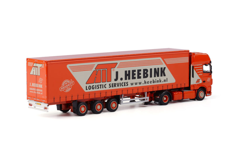 WSI DAF XF SSC 4X2 CURTAINSIDE TRAILER Heebink 1:50 Truck Pre-built Model