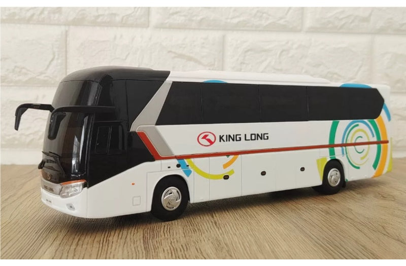 KING LONG XMQ6127 LongWei luxury bus White 1:38 Bus Pre-built Airliner Model Display view1