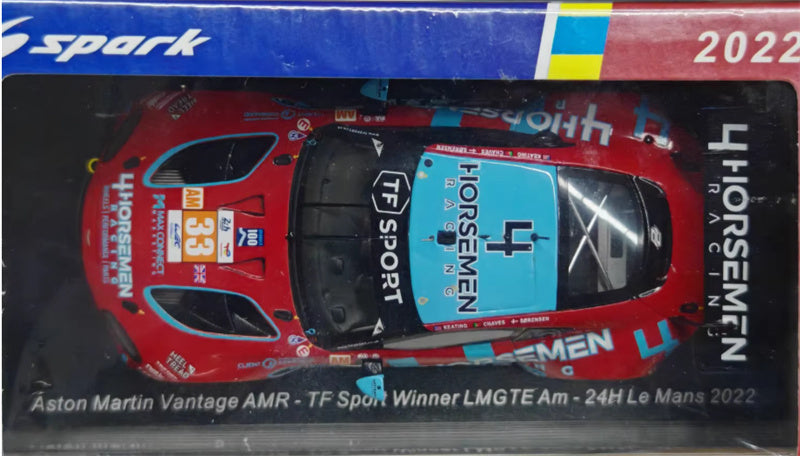Spark Aston Martin Vantage AMR TF Sport Winner LMGTE Am 24H Le Mans 2022 1:43 Car Pre-built Model view3