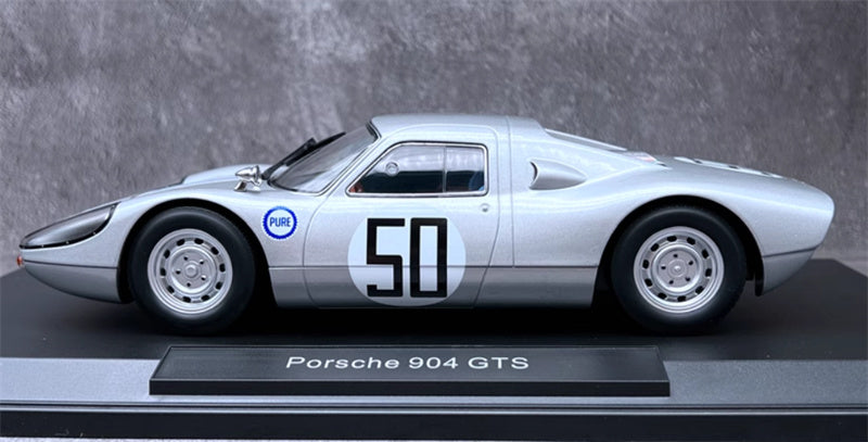 NOREV Porsche 904 GTS #50 silver 1:18 Car Pre-built Model view3
