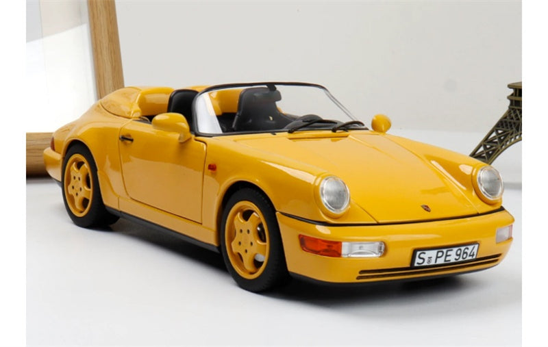 1:18 Porsche 911 964 Speedster  Yellow Duck Tail NOREV convertible version DIECAST Model