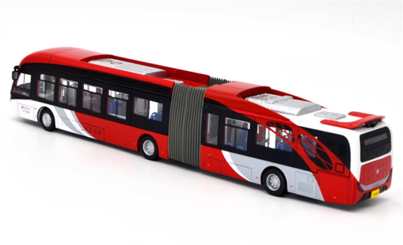 Beijing Public Transport Xiaohongyu 1 Road Yinlong articulated bus Old Simplified Version 1:64 Bus Pre-built Model view7