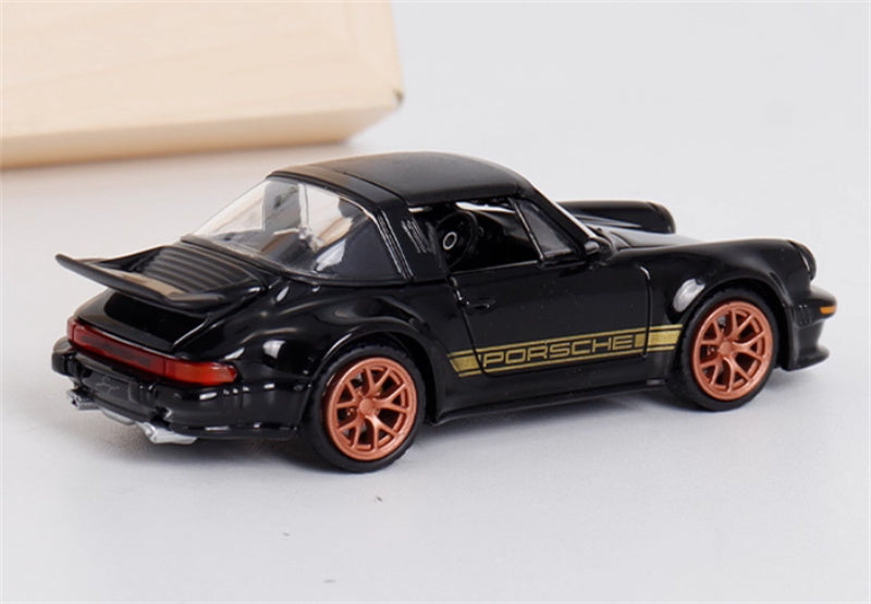 Rhino Model Porsche Singer Turbo Study 930 Black Convertible version 1:64 Car Pre-built Model view5