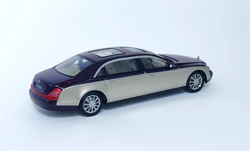 Stance Hunters Mercedes Maybach 62 Extended Edition Wine Red Double Color Match Limited Edition 999PCS ONLY 1:64 Car Pre-built Model view3