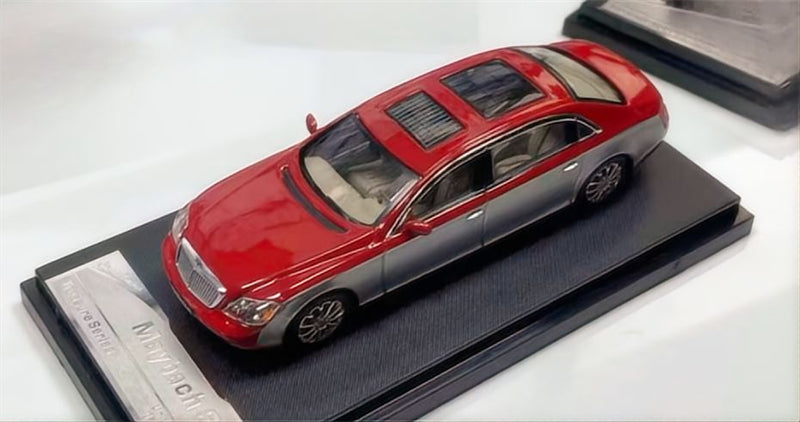 Stance Hunters Mercedes Maybach 62 Extended Edition Grey and Red Color Limited Edition 399PCS ONLY 1:64 Car Pre-built Model view4