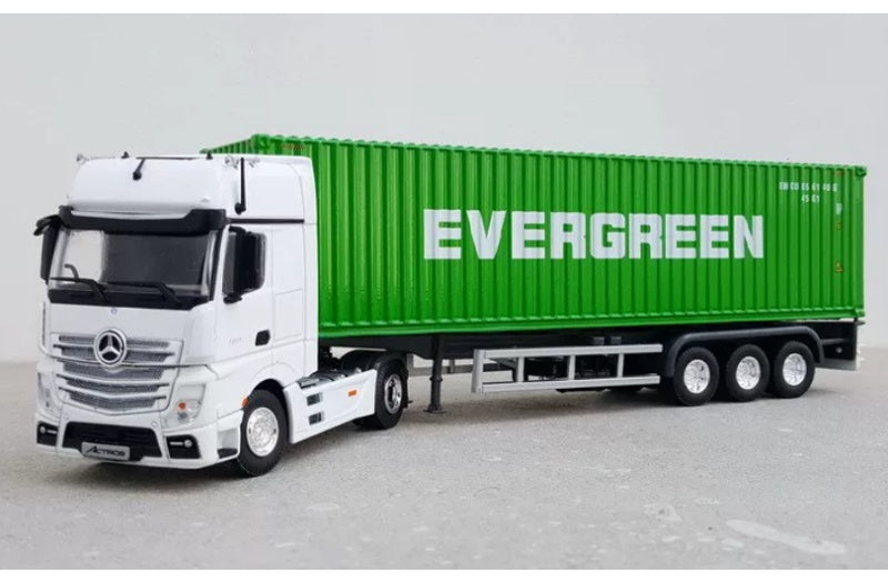 Mercedes ACTROS Shipping Container Truck Changrong Painting 1:50 Truck Pre-built Airliner Model Display view1