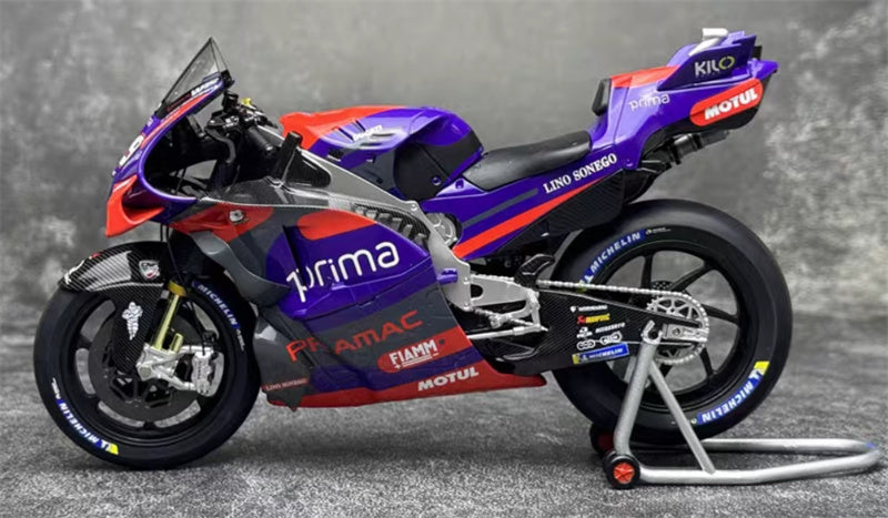 Kiloworks MOTOGP PRAMAC Ducati Motorcycle Purple GP24 Martin 89# 1:12 motorcycle Pre-built Model