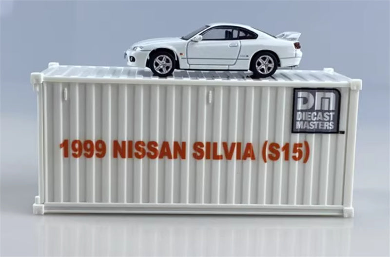 CATERPILLAR NISSAN SILVIA S15 white Right hand drive 1:64 Car Pre-built Model