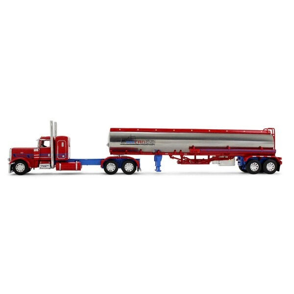 1:64  Sancken Custom 389 & Tank Trailer First Gear  Red Diecast Model