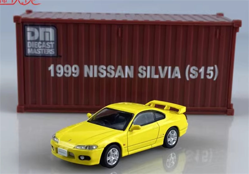 CATERPILLAR NISSAN SILVIA S15 yellow Right hand drive 1:64 Car Pre-built Model