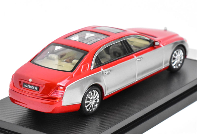 Stance Hunters Mercedes Maybach 62 Extended Edition Grey and Red Color Limited Edition 399PCS ONLY 1:64 Car Pre-built Model view3