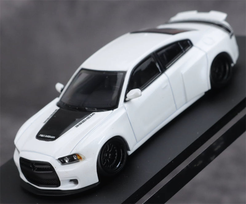 1:64 Dodge Charger Brawler white TimeMicro x PSC DESIGN DIECAST Civil Car Model