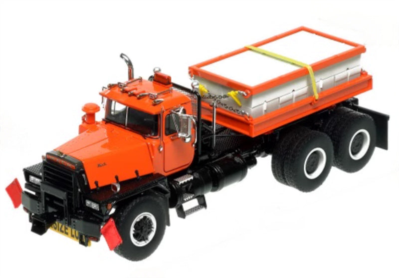 Heavy Haul Replicas Mack RD800 Double Axle Truck Orange/Black 1:50 Truck Pre-built Model