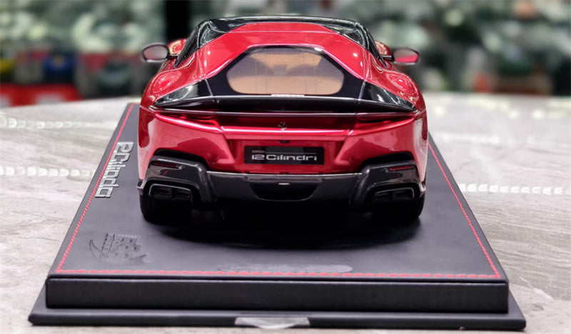 BBR MODELS Ferrari 12CILINDRI Panoramic Roof Rosso Fuoco Leather base Limited Edition 72PCS ONLY 1:18 Car Pre-built Model view9