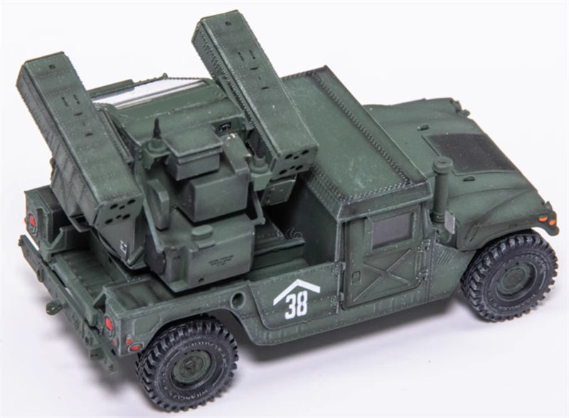 T-MODLE US Hummer Avenger Air Defense System Frontline Area Air Defense Green coating 1:72 Tank Pre-built Model