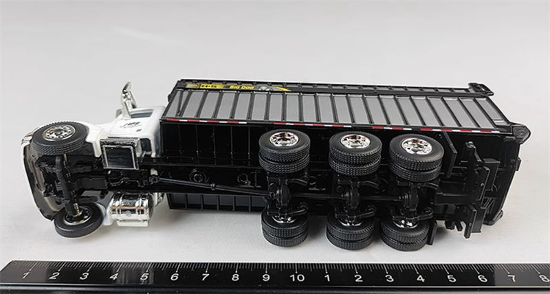 SpecCast Helle Farm Equipment H&S Big Dog age Box on White Peterbilt 385 1:64 Truck Pre-built Model