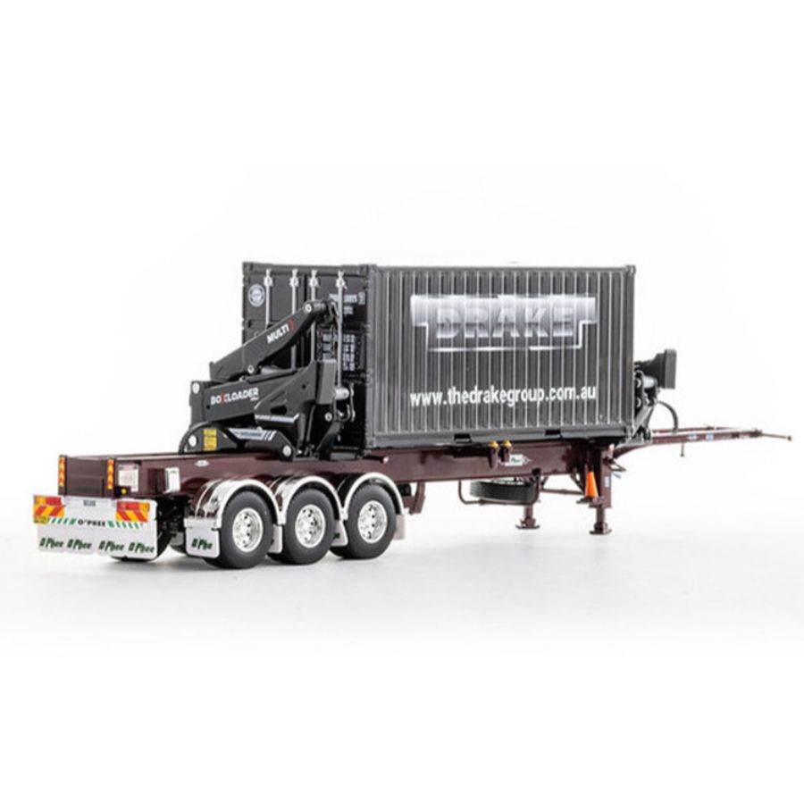 Drake O’Phee BoxLoader  Vintage Container trailer Burgundy 1/50 DIECAST Truck