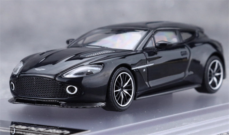 KING MODEL Aston Martin Vanquish Zagato Shooting Brake 2018 Black Limited Edition 999PCS ONLY 1:64 Car Pre-built Model view1