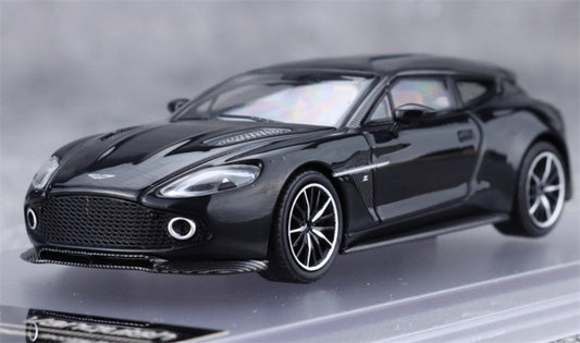 KING MODEL Aston Martin Vanquish Zagato Shooting Brake 2018 Black Limited Edition 999PCS ONLY 1:64 Car Pre-built Model view1