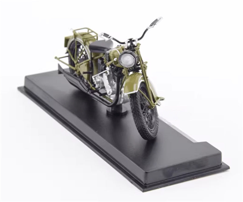 Modimio Soviet Patriotic Motorcycle TIZ-AM-600 Army Green motorcycle Pre-built Airliner Model Display view5