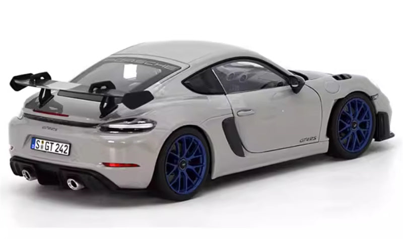 1:18 PORSCHE Cayman GT4 RS  Grey carbon cover  Norev Hard top Tail Wing Edition DIECAST Car Model