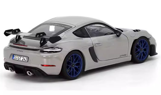 1:18 PORSCHE Cayman GT4 RS  Grey carbon cover  Norev Hard top Tail Wing Edition DIECAST Car Model
