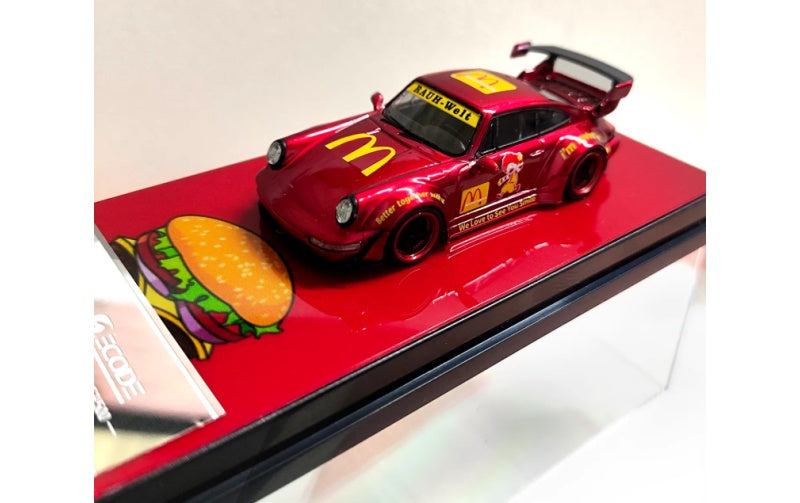 1:64 PORSCHE 964  Metallic Red DECODE Limited Edition DIECAST Model
