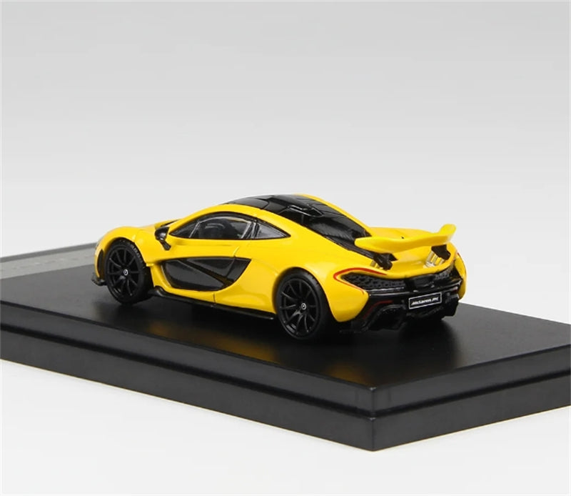 LCD-MODELS McLaren P1 Yellow Super Car 1:64 car Pre-built Model view5