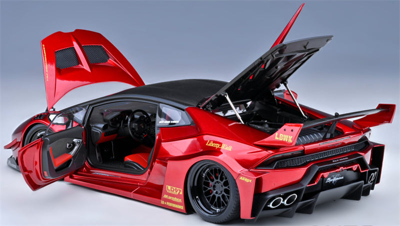 AUTOART Lamborghini HURACAN GT supercar red LBWK AirREX Liberty Walk AK-produce LB PERFORMANCE 1:18 Car Pre-built Model view7