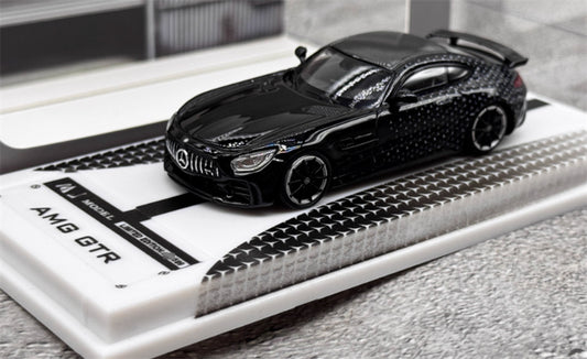 MJ Model 2017 Mercedes AMG GTR C190 First Generation Supercar Starry Black Limited Edition 599PCS Only 1:64 Car Pre-built Airliner Model Display view1